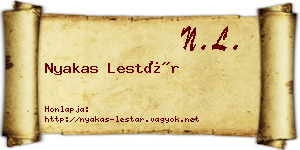 Nyakas Lestár névjegykártya